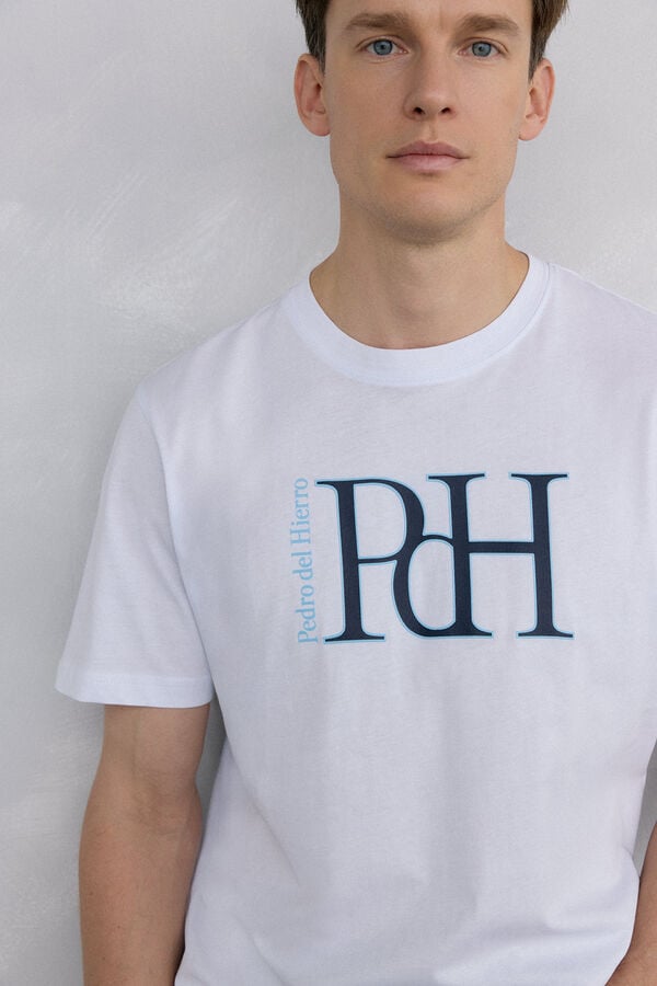 Pedro del Hierro Large logo T-shirt White