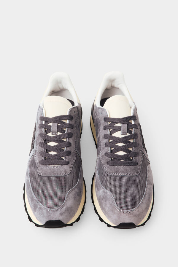 Pedro del Hierro Combined leather trainers Grey