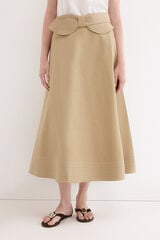 Pedro del Hierro Bow cape skirt Beige