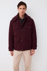 Pedro del Hierro Four-pocket field jacket Burgundy