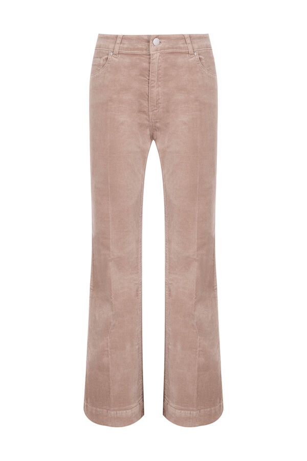 Pedro del Hierro Flare cropped velvet pants Grey