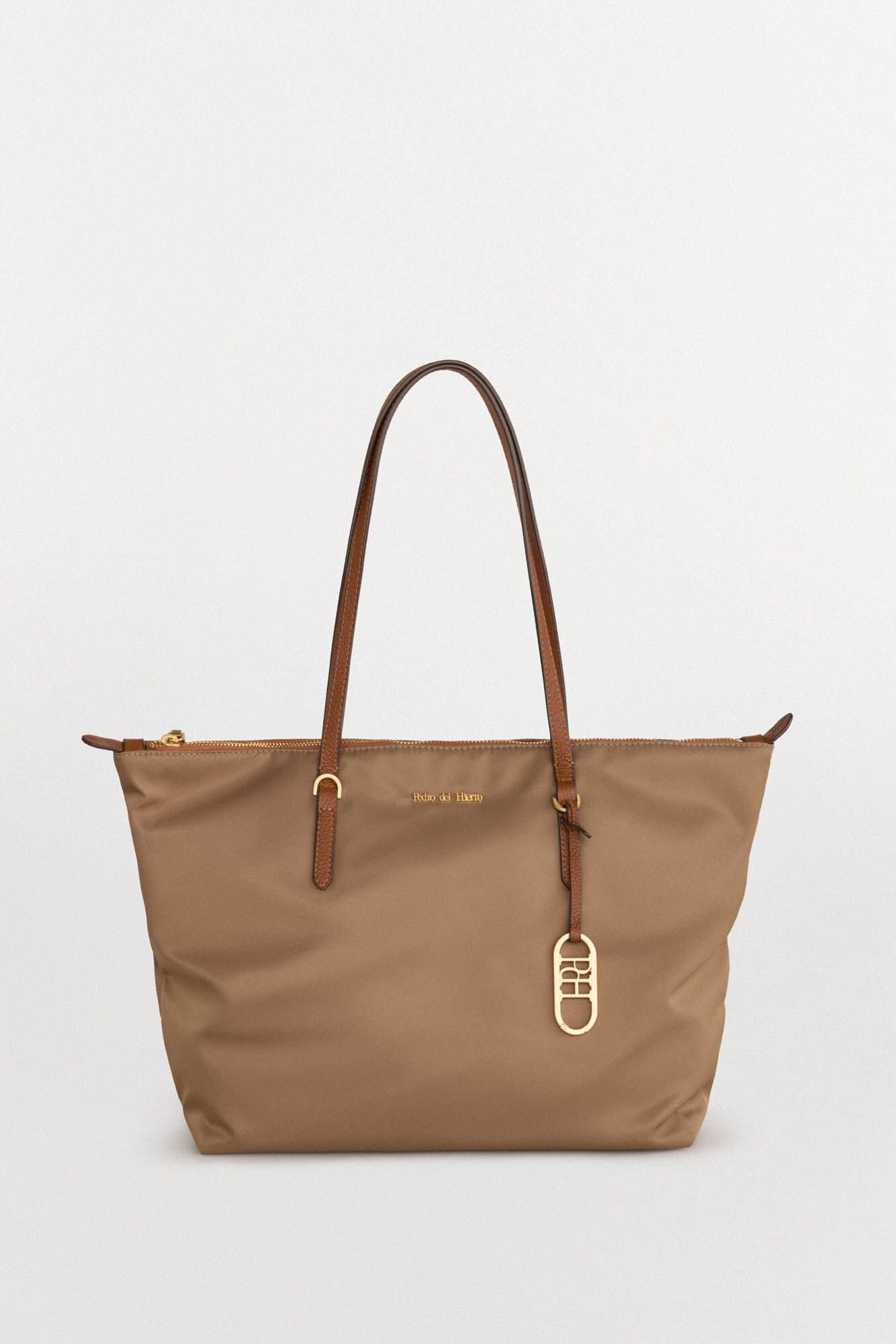 Pedro del Hierro Nylon shopper bag with zip fastening