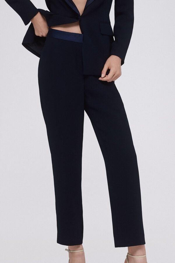 Pedro del Hierro Contrast suit trousers Blue