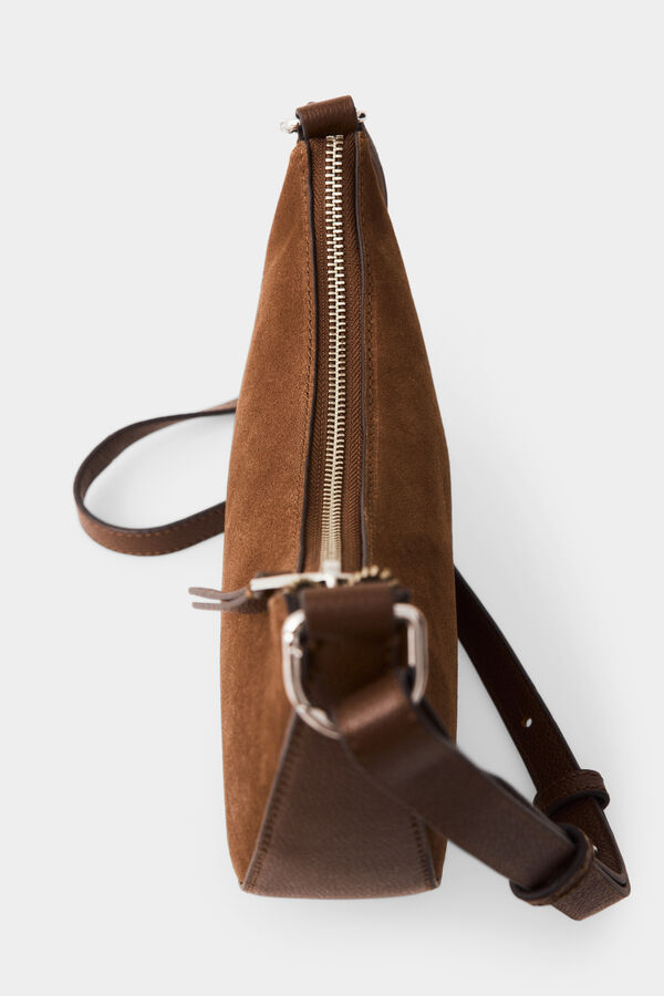 Pedro del Hierro Multiway suede handbag Brown