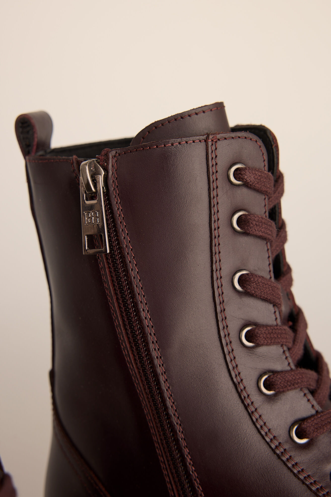 Pedro del Hierro leather combat boot