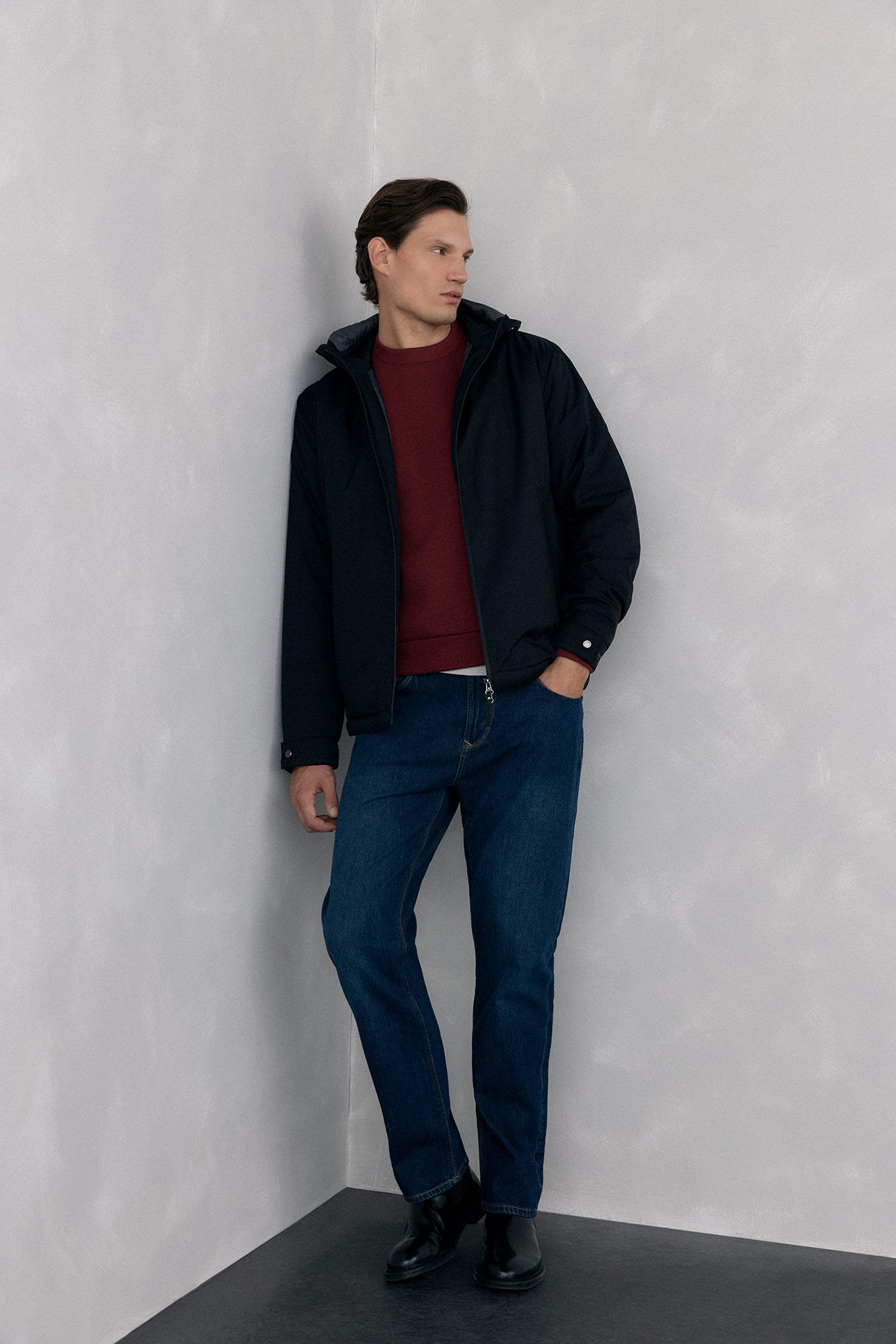 Pedro del Hierro Crew neck sweatshirt in technical fabric