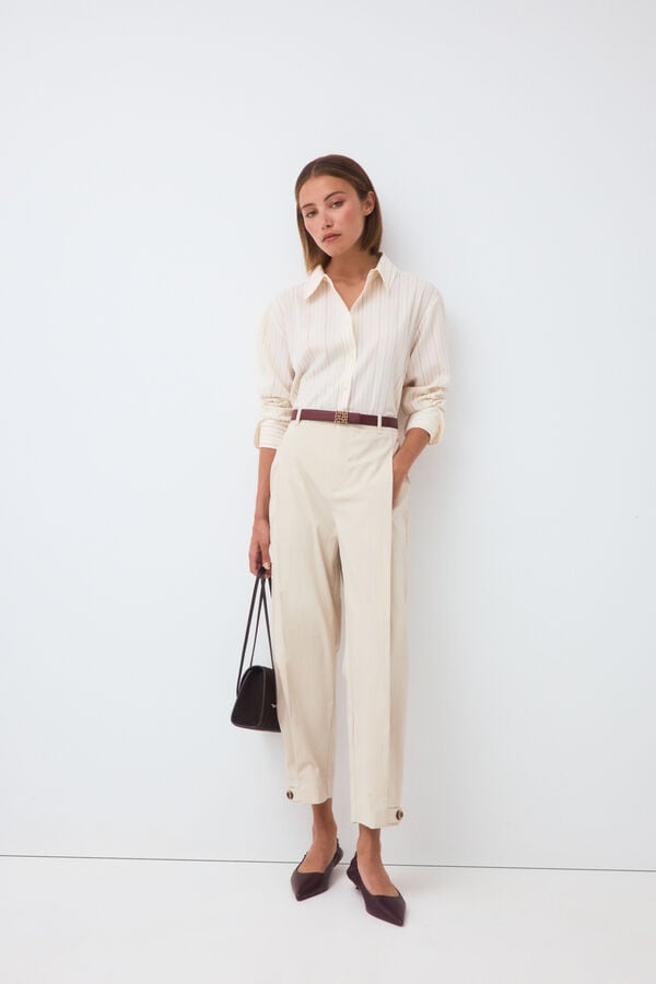 Pedro del Hierro Ecru casual trousers Ecru