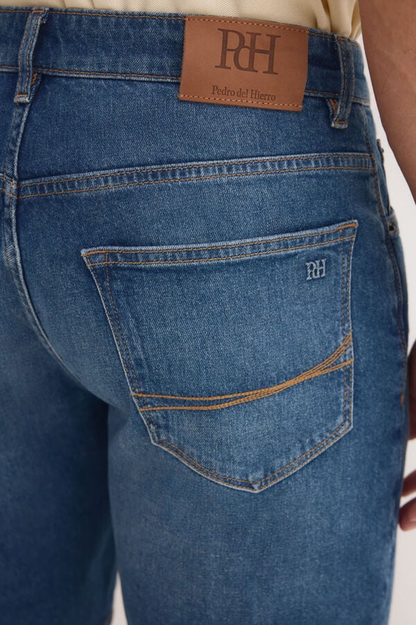 Pedro del Hierro Bermuda 5 bolsillos regular Azul
