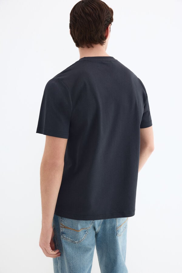 Pedro del Hierro Mercerized T-shirt Blue