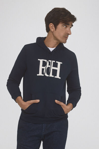 Pedro del Hierro Sweatshirt with hood Blue