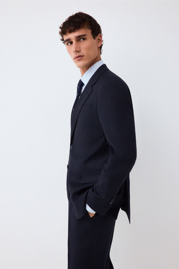 Pedro del Hierro Blazer de fato coordenado slim olho de perdiz Azul