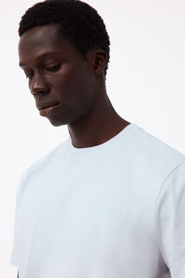 Pedro del Hierro Small logo T-shirt Blue
