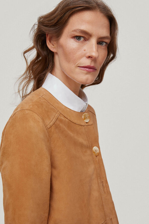 Pedro del Hierro Chaqueta de ante Marrón