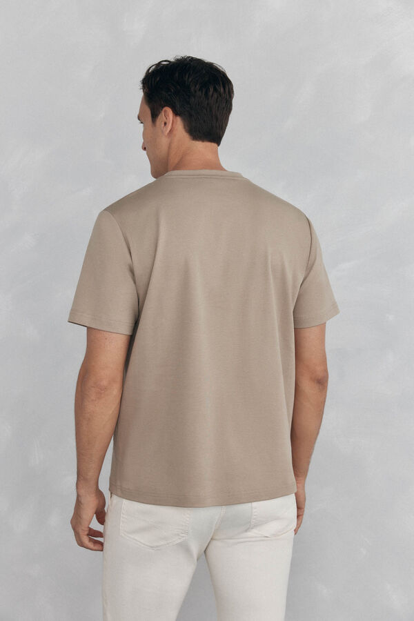 Pedro del Hierro Mercerized T-shirt Beige