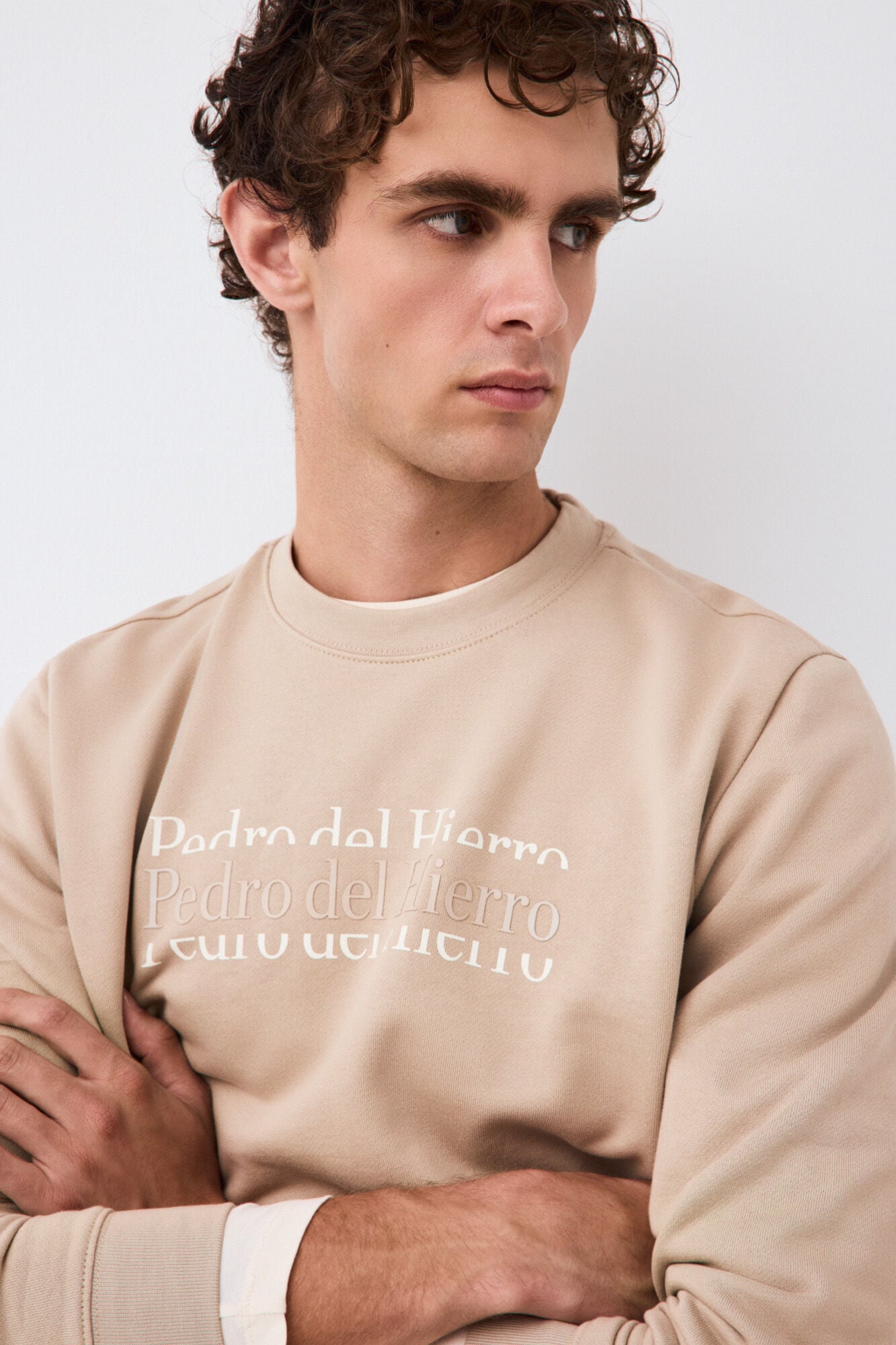 Pedro del Hierro Crew neck logo sweatshirt