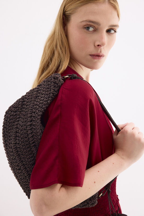 Pedro del Hierro Gathered waist detail midi dress Burgundy