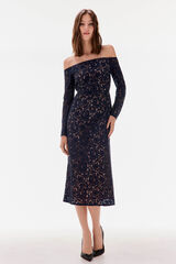 TFP by Tamara Falcó long sleeve lace dress Blue