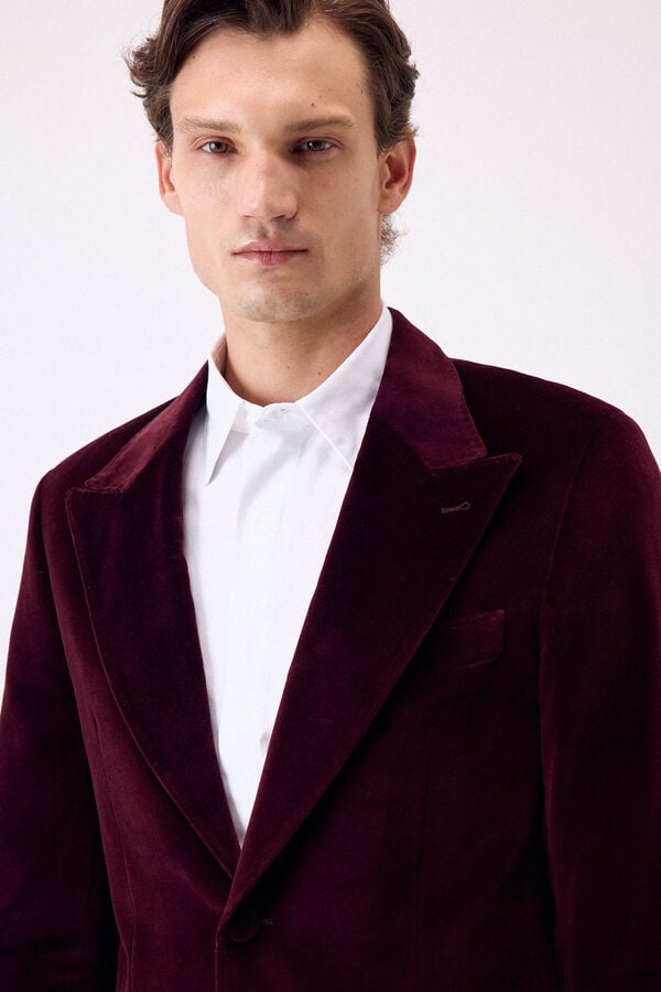 Pedro del Hierro Velvet blazer Burgundy