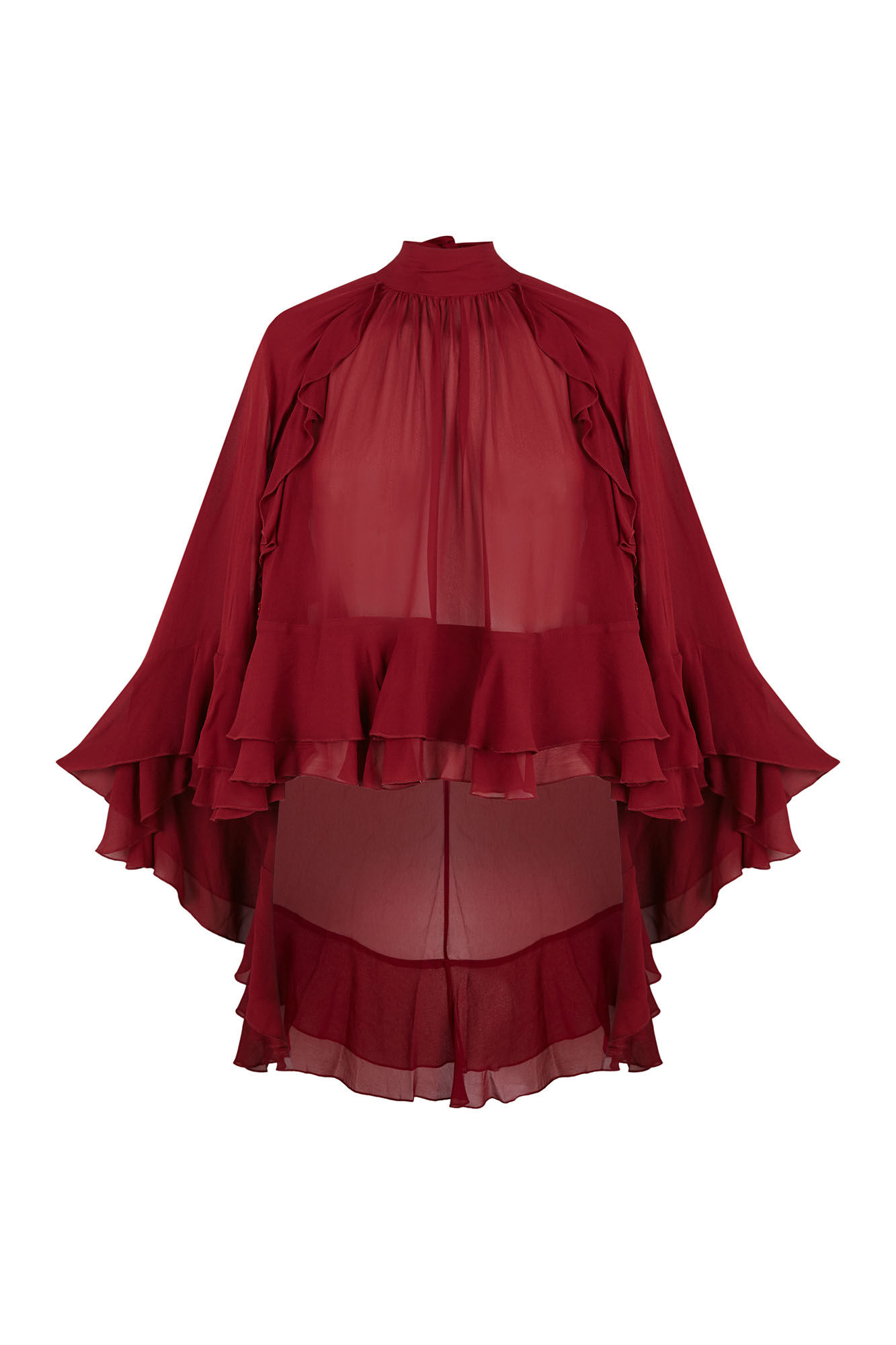Pedro del Hierro Plain ruffled cape
