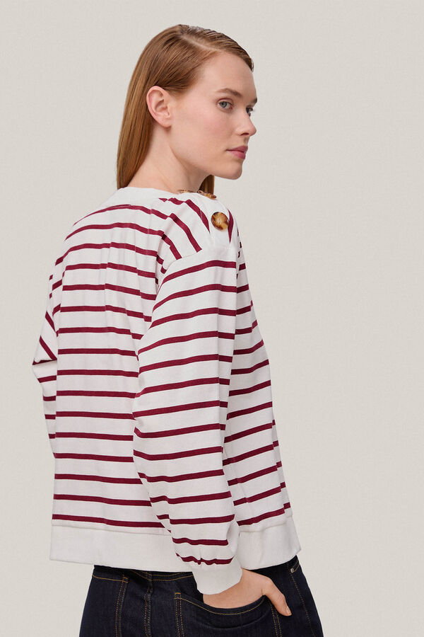 Pedro del Hierro Stripy sweatshirt Burgundy