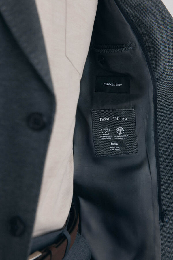 Pedro del Hierro Basic jersey-knit blazer with removable lining Grey