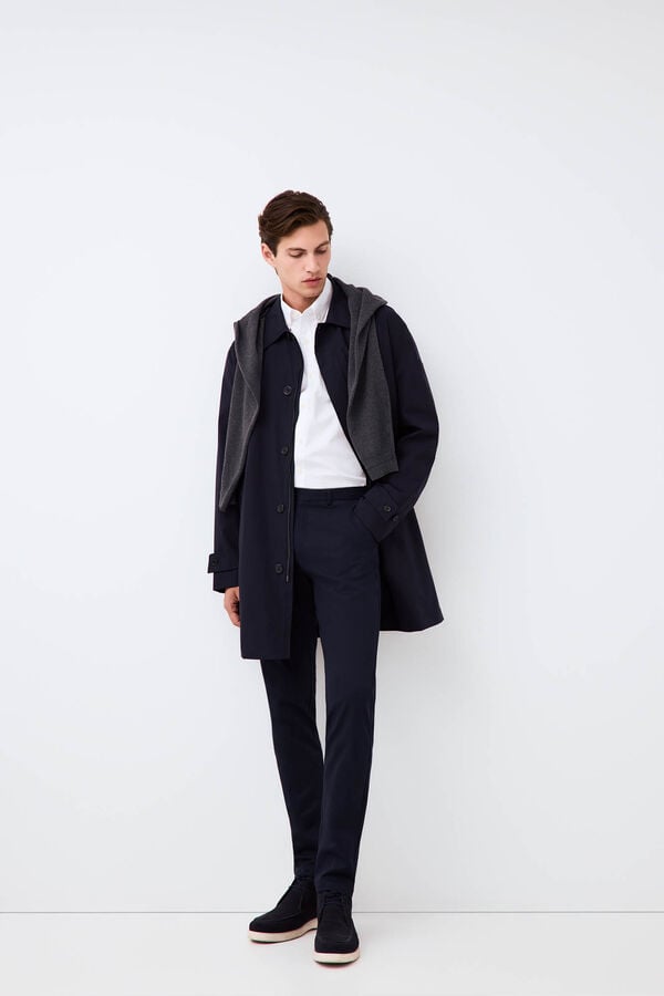 Pedro del Hierro Oversized slim chinos Blue