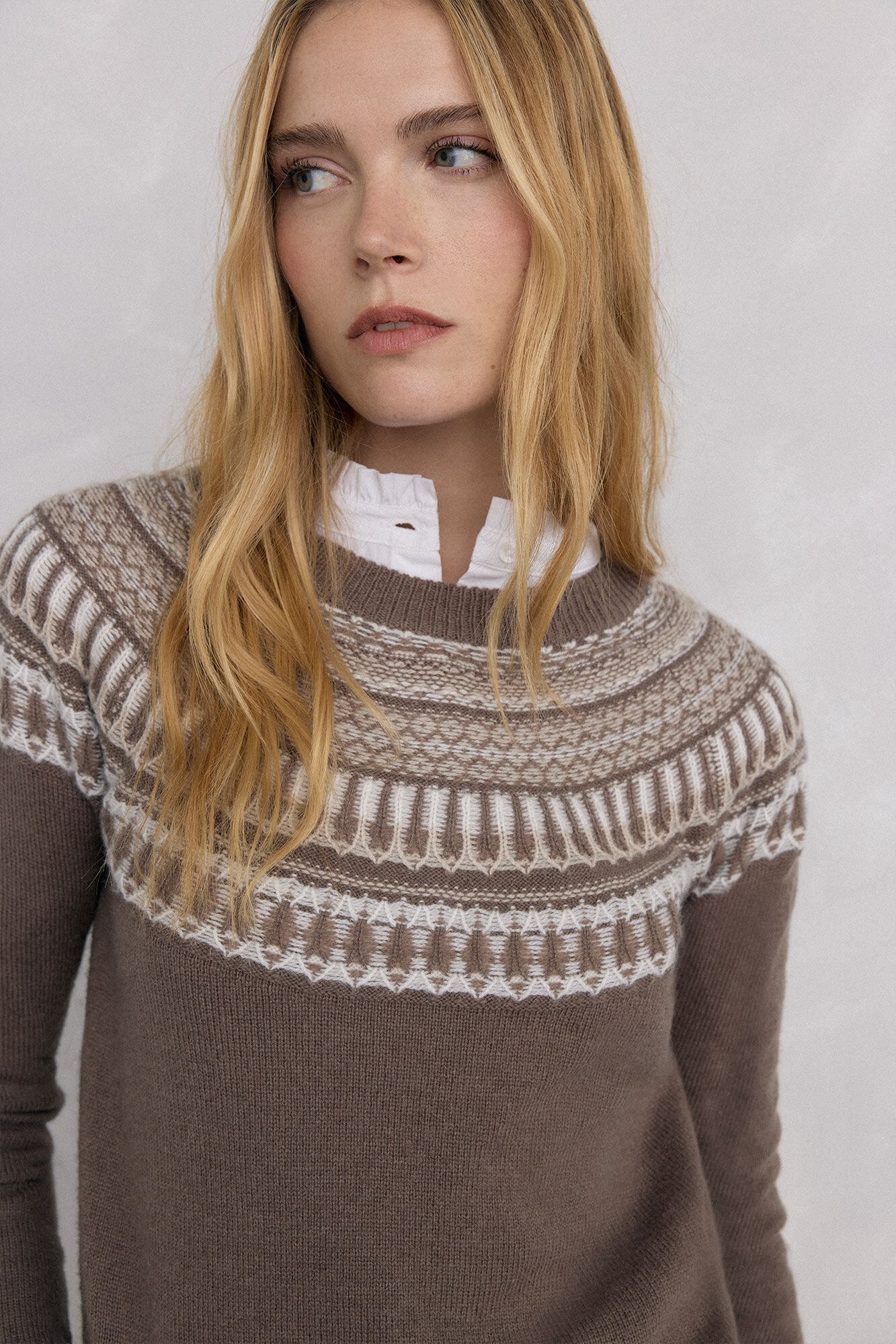 Pedro del Hierro Geometric jacquard sweater