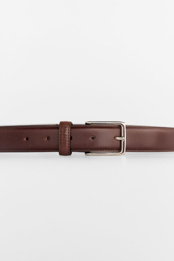 Pedro del Hierro leather dress belt Brown