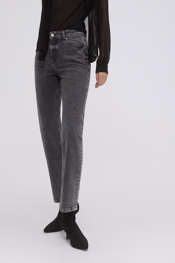 Pedro del Hierro Jeans straight fit strass Gris