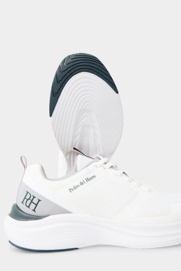 Pedro del Hierro Ultralight fabric lace-up sneaker White