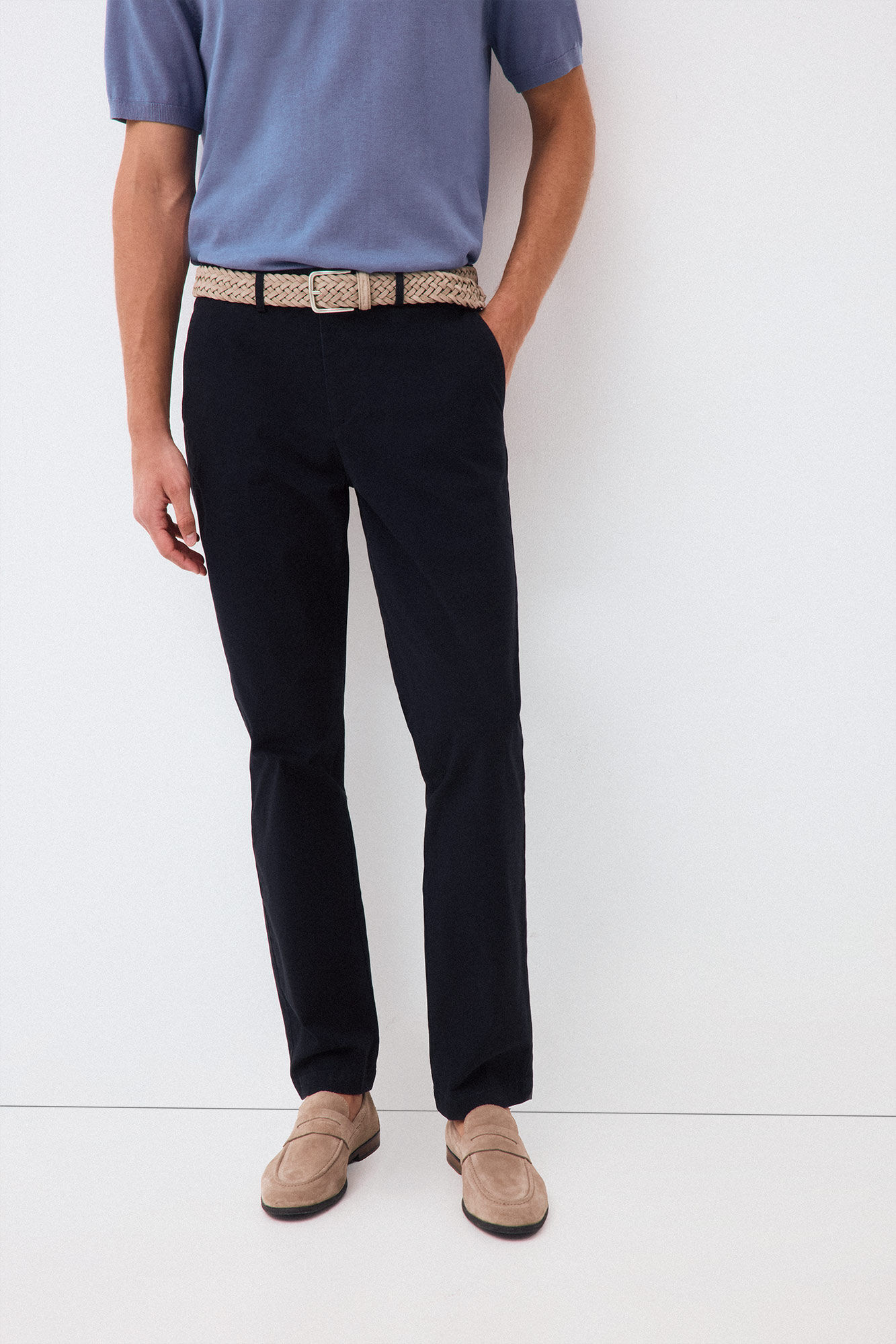 Pedro del Hierro Twill light regular dress chinos