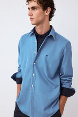 Pedro del Hierro Denim Italian fabric shirt Blue