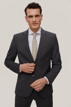 Pedro del Hierro Plain bi-stretch suit blazer Grey