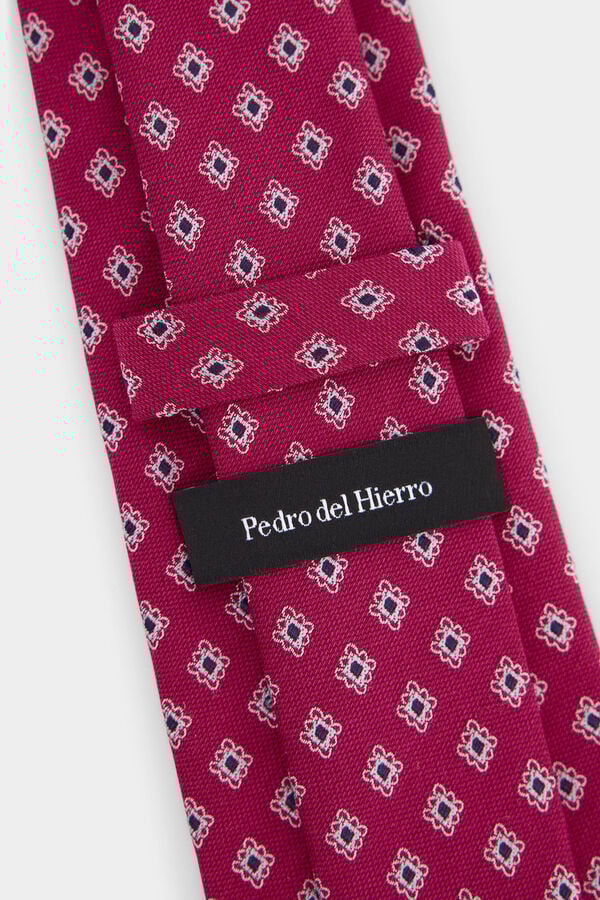 Pedro del Hierro Gravata em seda natural Rosa