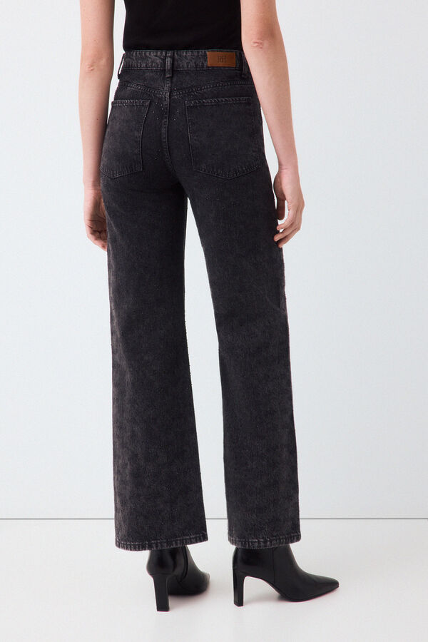 Pedro del Hierro Strass wide leg jeans Grey