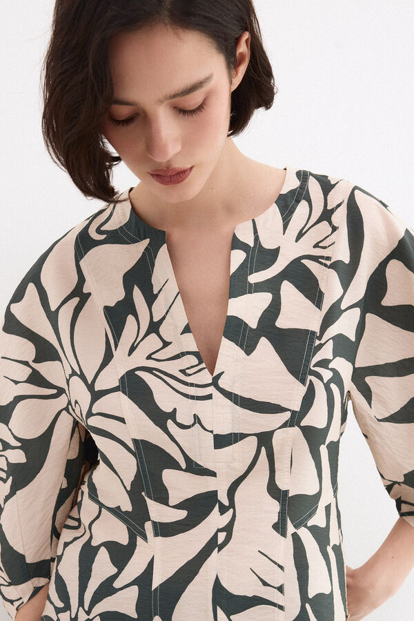 Pedro del Hierro Print blouse Beige