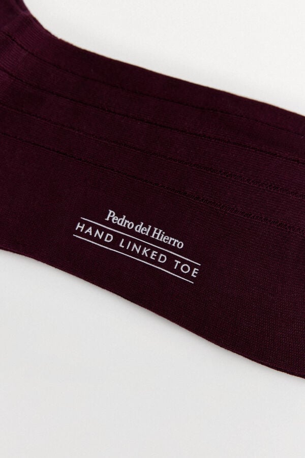Pedro del Hierro Plain dress socks Burgundy
