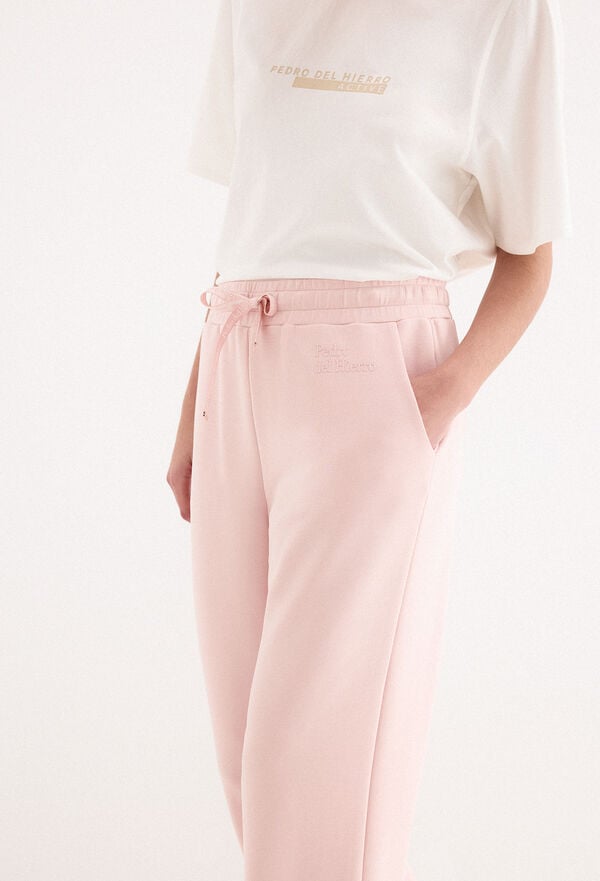 Pedro del Hierro Soft touch straight trousers Pink