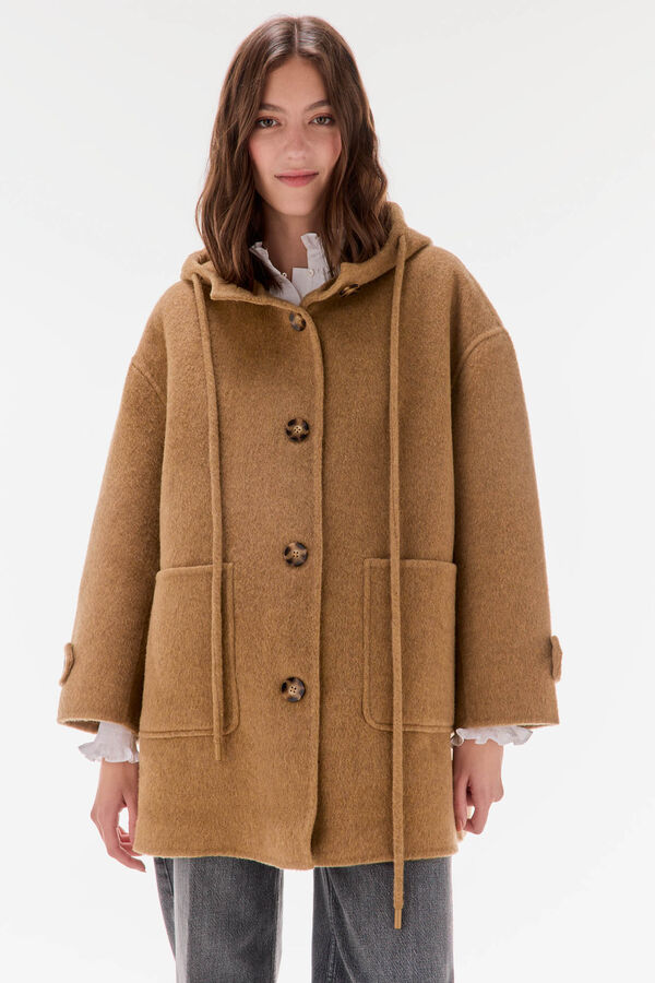 TFP by Tamara Falcó Double-sided coat with hood Brown