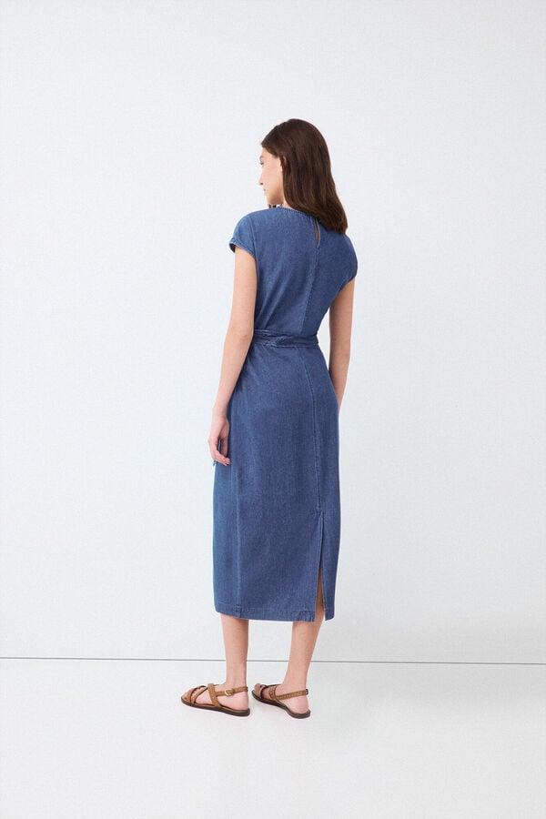 Pedro del Hierro Denim knot dress Blue