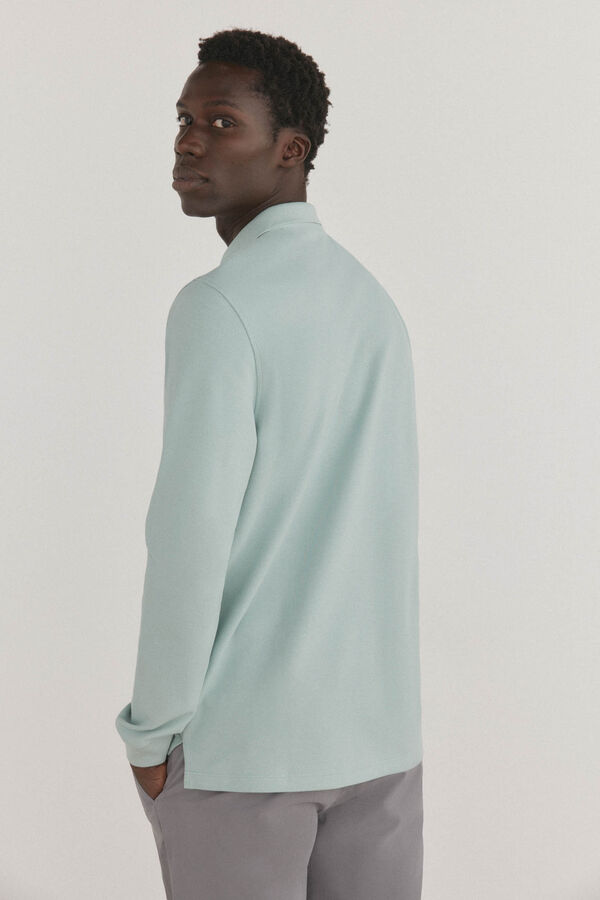 Pedro del Hierro Essential long-sleeved polo shirt Blue