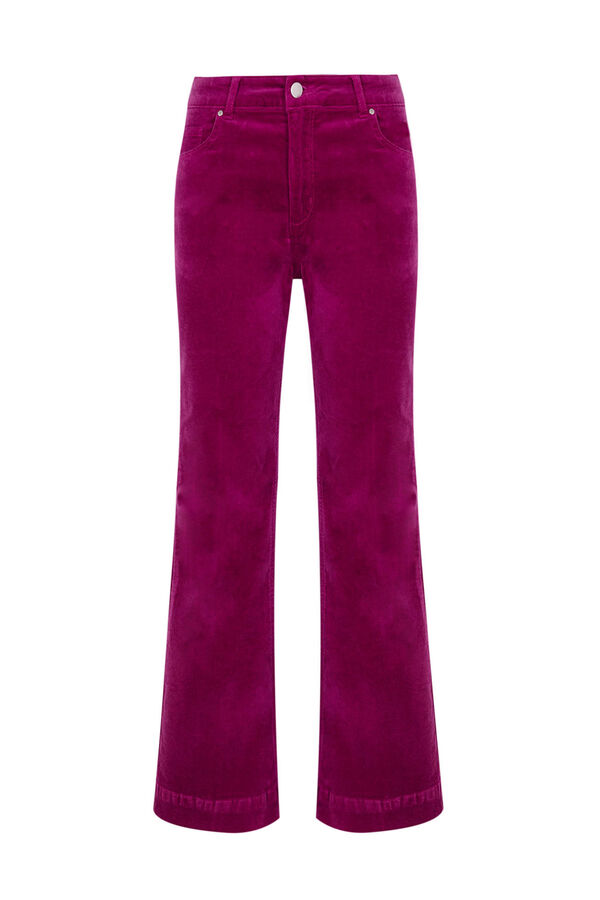 Pedro del Hierro Flare cropped velvet pants Pink