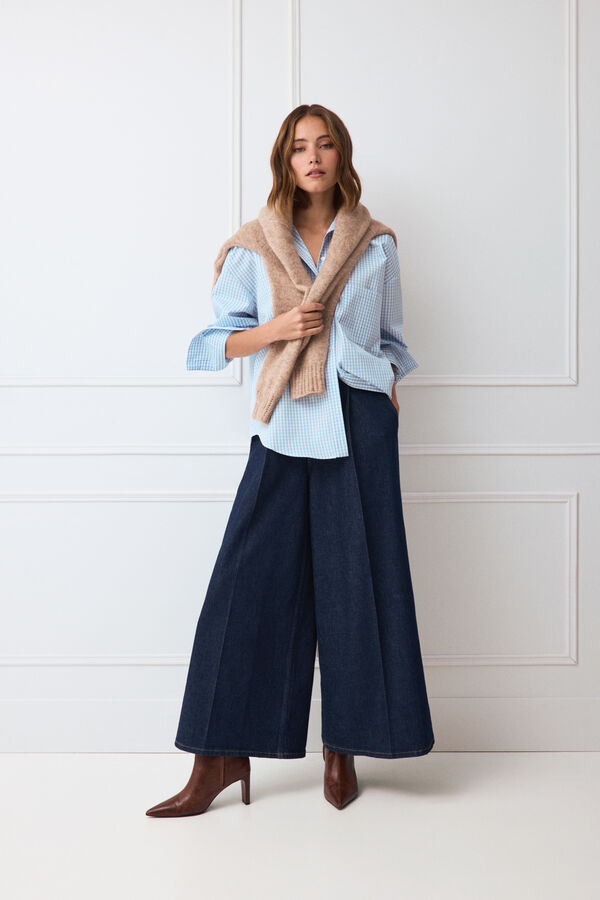 TFP by Tamara Falc&oacute; Gingham print shirt Blue