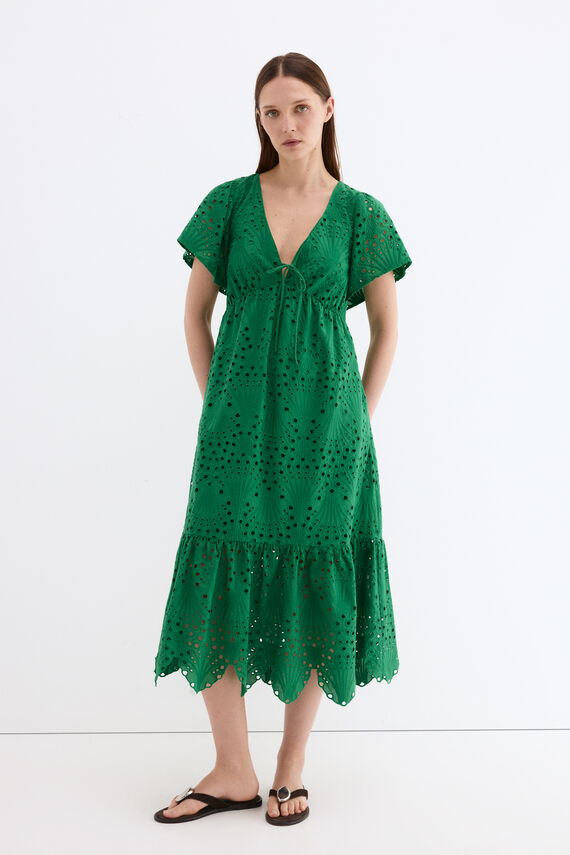 Vestido algodón bordados