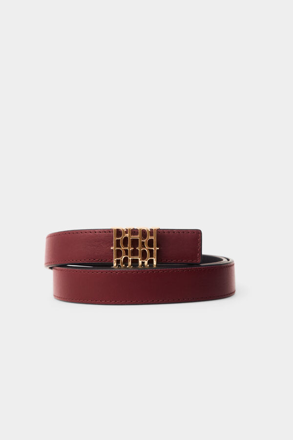 Pedro del Hierro Cinto cl&aacute;ssico logo PdH Bordeaux
