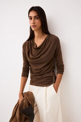 Pedro del Hierro T-shirt with metallic detail Brown