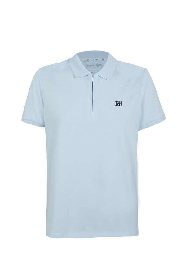 Pedro del Hierro Short sleeve polo shirt Blue