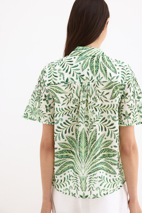Pedro del Hierro Camisa estampada manga corta Verde