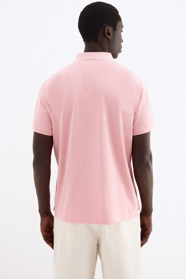 Pedro del Hierro Basic pique polo shirt Coral
