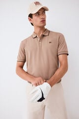 Pedro del Hierro Plain polo shirt Beige